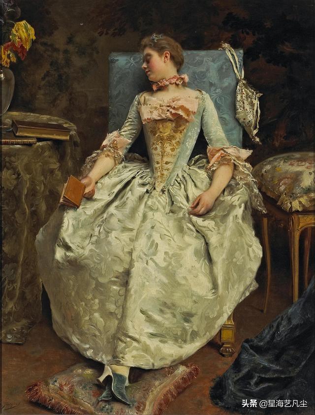 法国艺术家古斯塔夫.简.雅凯Gustave Jean Jacquet精品油画作品鉴赏-2.jpg