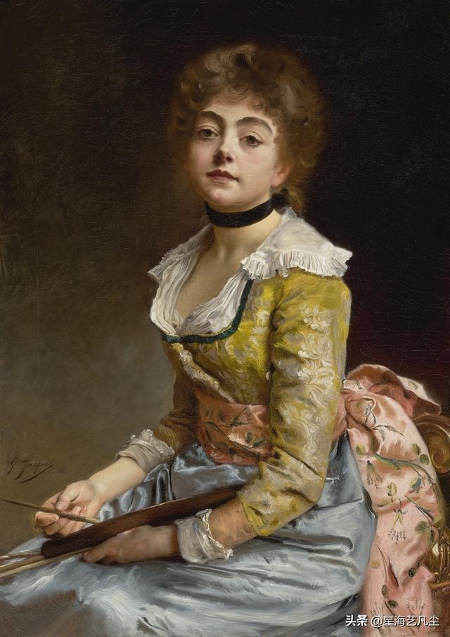 法国艺术家古斯塔夫.简.雅凯Gustave Jean Jacquet精品油画作品鉴赏-5.jpg